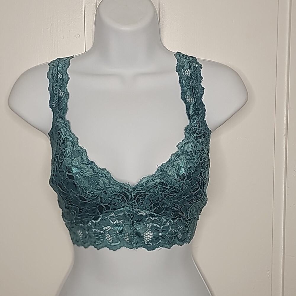 The Soft Shop Teal, Lace Razorback Bralette in XL